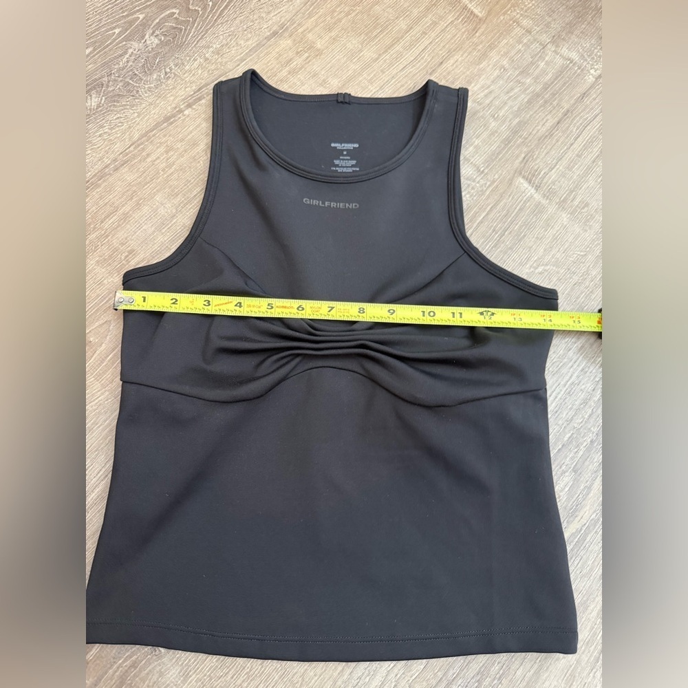 Girlfriend Collective Twist Top Quinn Tank Black Medium - Picture 4 of 6